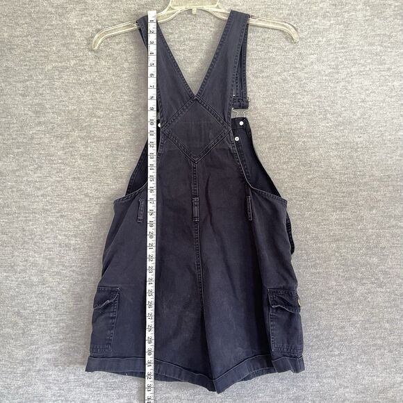 Revolt Y2K Blue Shortalls Womens Medium Shorts Jeans Denim Overalls Vintage 90s - Picture 7 of 10